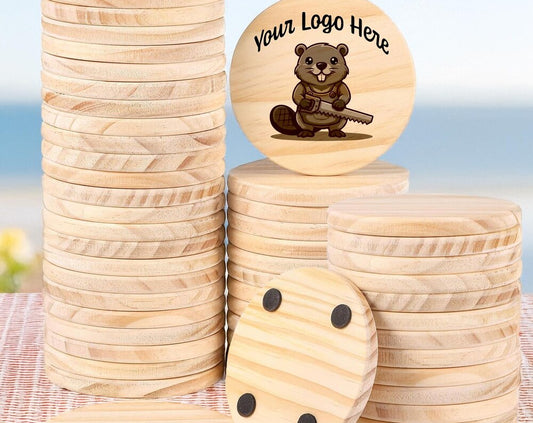 Custom Precision Engraved Coasters | Round & Square Wood Coasters